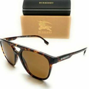 Burberry Men's Dark Havana Brown Sunglasses!